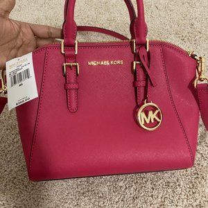 Michael Kors Electric Pink Medium Messenger Bag